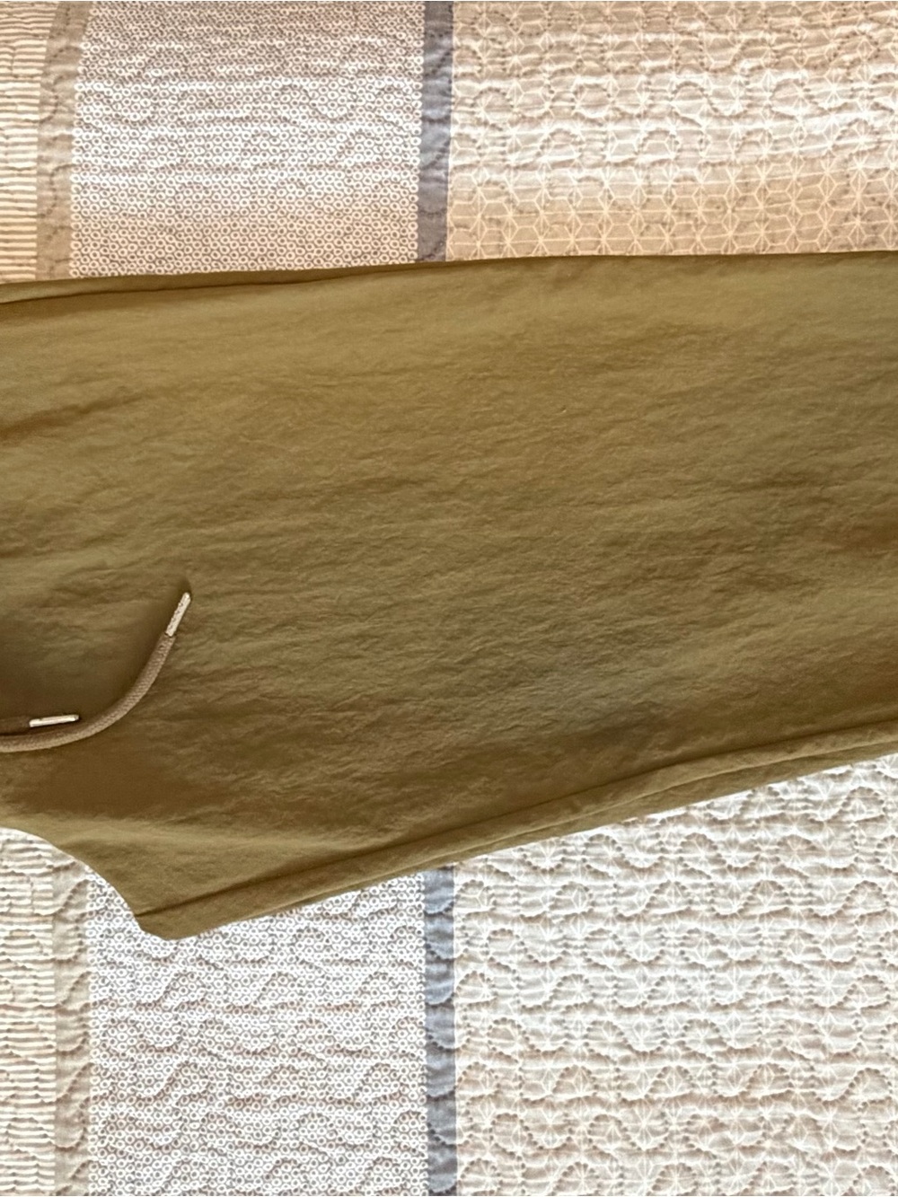 Olive Green Pants with Drawstring